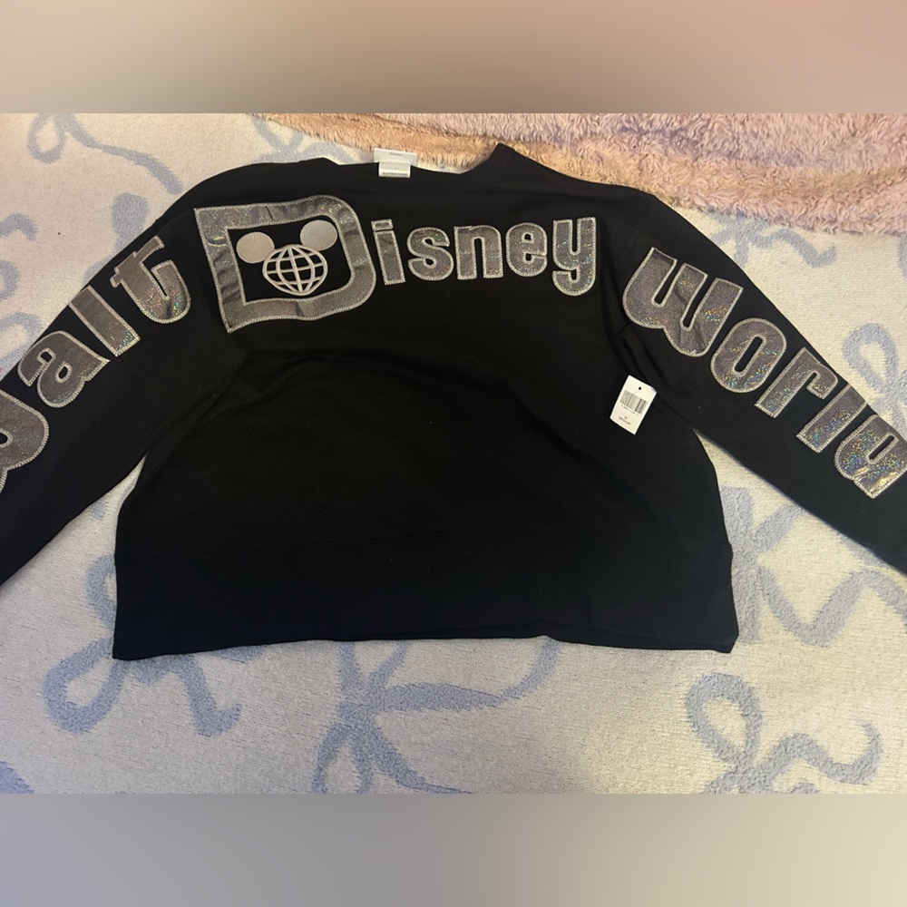Disney Black and Silver Cropped Spirit Jersey